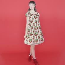 A cute dress with a pattern of strawberries by Emily Temple cute